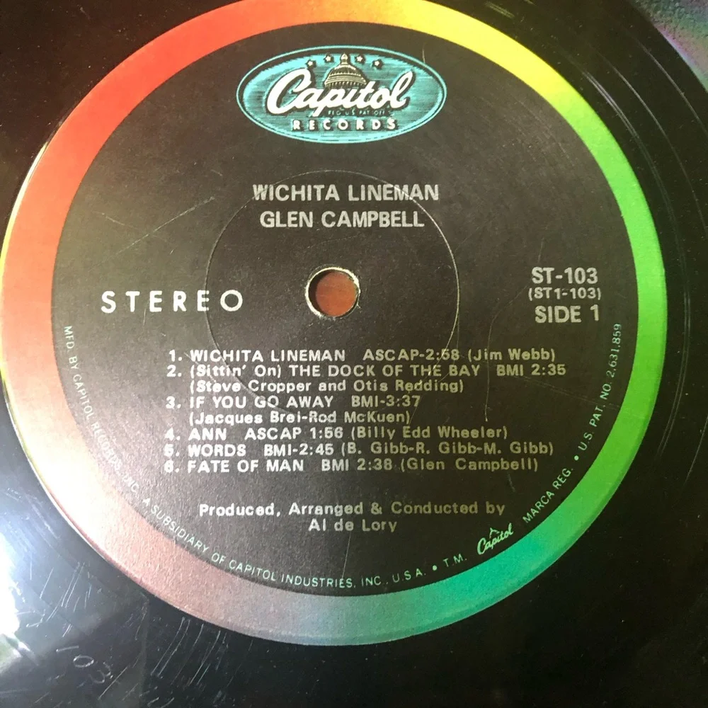 Glen Campbell Wichita Lineman LP - Picture 4 of 6